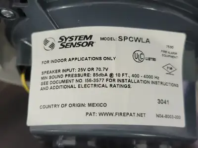 USED SYSTEM SENSOR SPCWLA