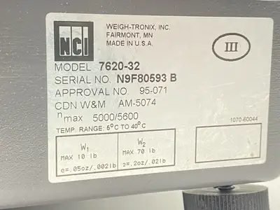 Used Weigh-Tronix NCI Digital Scale With Power Supply 70lbs Max Scales Michigan US | Maverick Industrial Sales #1397888