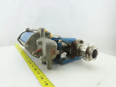 Jamesbury Pneumatic Actuator Stainless Steel 1-1/2" Sanitary Ball Valve