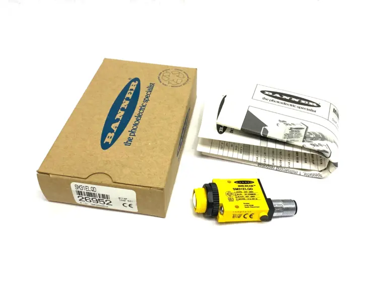 New | in-Stock BANNER ENGINEERING MINI-BEAM EMITTER RANGE: 30 M 4-PIN M12 INTEGRAL QD 26952 Pins | Maverick Industrial Sales #1102370