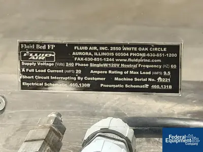 Used Fluid Air Fluid Air 0002 FBFP Fluid Bed Fluid Bed Dryers Ohio US | Federal Equipment Company #1337786