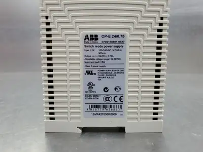 USED ABB CP-E 24/0.75 Switch Mode Power Supply, (1SVR427030R0000), 24VDC