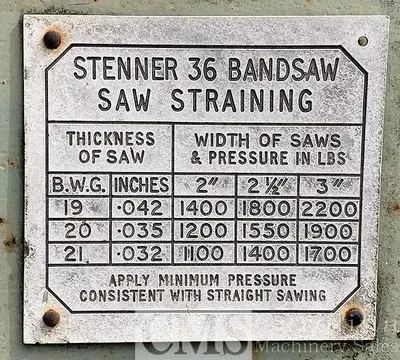 Stenner 36" Bandsaw