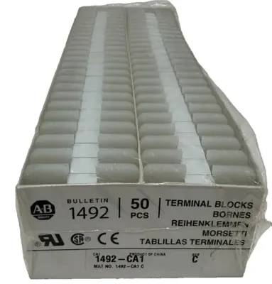 50 PCS. ALLEN BRADLEY 1492-CA1 TERMINAL BLOCKS SER. C 1492CA1 NEW, SURPLUS