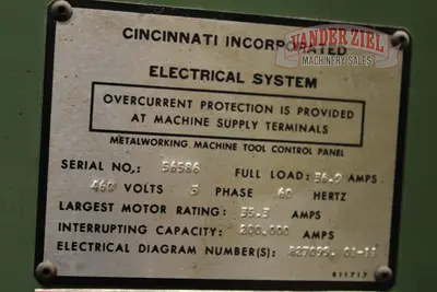 Cincinnati 8’ x 175 Ton Hydraulic Press Brake, Model 175 FMII x 6