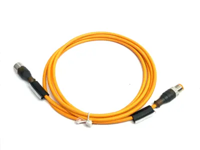 USED BELDEN, LUMBERG AUTOMATION CONNECTION CABLE M12 M TO F 4-PIN 2M