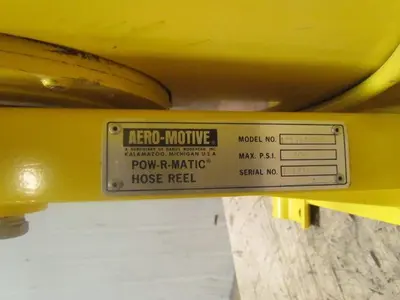 Aero-Motive Pow-R-Matic 200PSI Hose Reel 1/2"ID 50' Spring Return Heavy-Duty
