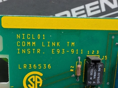 ABB / Bailey NICL01 infi 90 Communication Link Module 6636979D1 Yellow Used