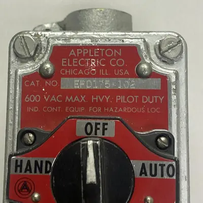 New | in-Stock APPLETON EFD175-102 Relays & Switches | Surplus Asset Holdings #1205685