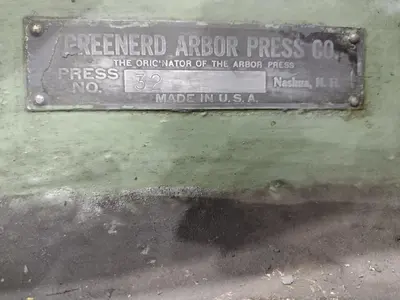 GREENERD #32 TWIN POST MANUAL ARBOR PRESS: YOBRO #25234