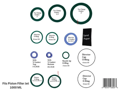 Consumable Kit (Viton) Fits Piston Filler Jet