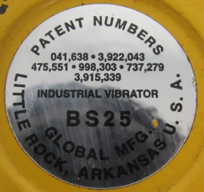 NEW GLOBAL MANUFACTURING BS25 INDUSTRIAL BALL VIBRATOR