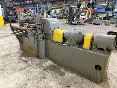 36”  YODER MODEL #M3 POWERED SLITTING HEAD w/ POWERED FEED & HOLD DOWN ROLLS : STOCK #22953