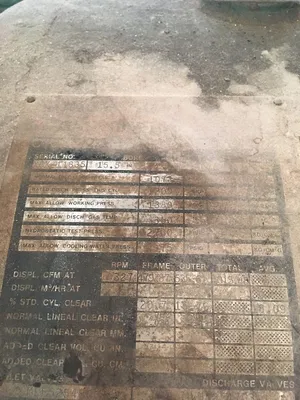 Used Ingersol Rand 5HHE See Pictures for Information Gas Compressors Oklahoma US | Borderless Services #1378129