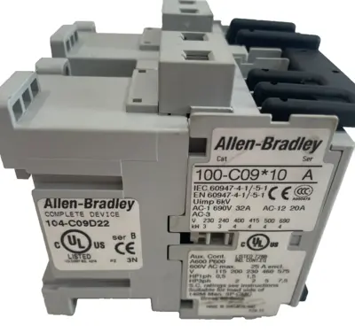 ALLEN BRADLEY 104-C09D22 REVERSING CONTACTOR SERIES A 100-C09I0 NEW, SURPLUS