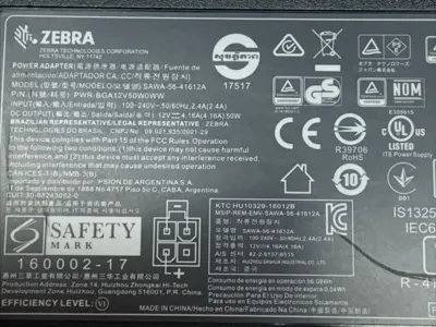 Used Zebra Power Supply Brick AC/DC, 2V 50W, REV. B AC/DC Power Supplies Michigan US | Maverick Industrial Sales #1395300