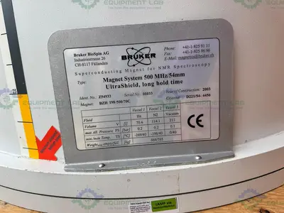 Used BRUKER 500 ULTRASHIELD NMR/ NUCLEAR MAGNETIC RESONANCE SPECTROMETER W/ LEGS NMR, Benchtop California US | Equipment Lab #1232071
