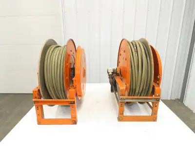 Hannay Reels 818-23-24B SR Retractable Industrial Water Hose Reel 1/2" Lot Of 2