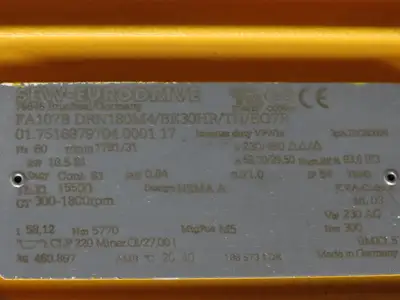 Sew Eurodrive FA107B DRN180M4 Helical Gearmotor 230/460V 3PH 58:1 Parallel Shaft