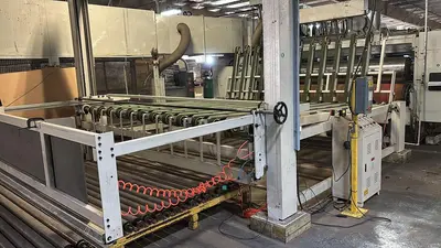 66″ x 132″ Sunrise 4 Color Rotary Die Cutter with Slotting