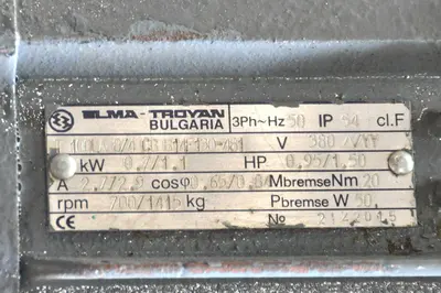 USED ZM ELMA TROYAN MOTOR 1,1 KW