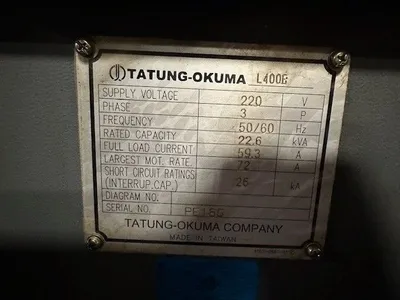 USED 2010 OKUMA GENOS L400E
