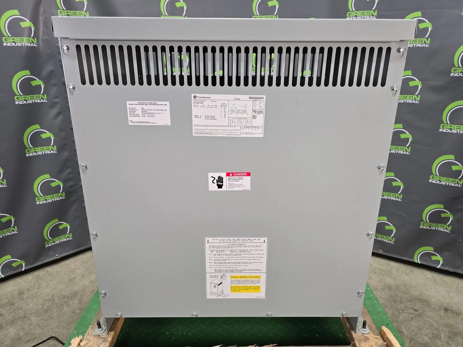 NEW 45 KVA STEP UP Dry Transformer 208 Delta to 480Y/277 GE/ABB 9T10A1343