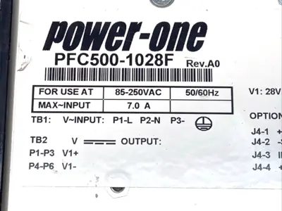 Used Power-One Rev. A0 Power Supply 28V 500W 17.9A DC Power Supplies Michigan US | Maverick Industrial Sales #1393309