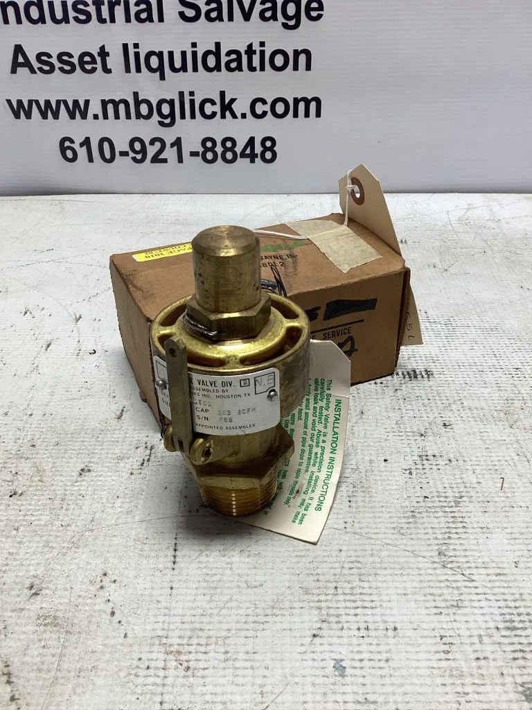 Kunkle 1″ Brass Safety Valve; 0001E01-KC  -NIB