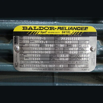 Baldor Reliance Super-E Severe Duty 30 HP Motor