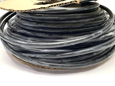 USED PARKER BLACK NYLON TUBING .275" ID 3/8" OD SHELFWARE LOT OF 180'