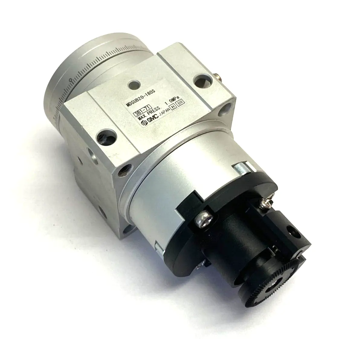 USED SMC ROTARY ACTUATOR TABLE CYLINDER SINGLE VANE 180 DEGREE TURN