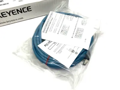 USED KEYENCE ETHERNET CONNECTION CABLE NFPA79 COMPATIBLE, 10 M