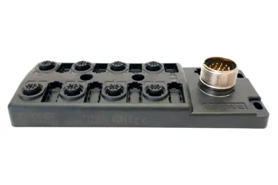USED BALLUFF JUNCTION BLOCK 8 M12 5-PIN M23 19-PIN BPI 8M4A5P-2K-B0-SM6LT