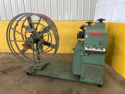 4.7" X .040" BRUDERER MODEL #12120B 19 ROLL PRECISION LEVELER & DOUBLE END UNCOILER: STOCK 13024