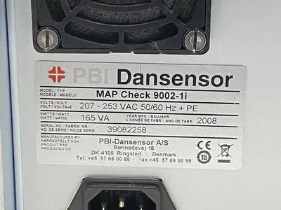USED PBI DANSENSOR O2 ANALYZER MAP CHECK 9000