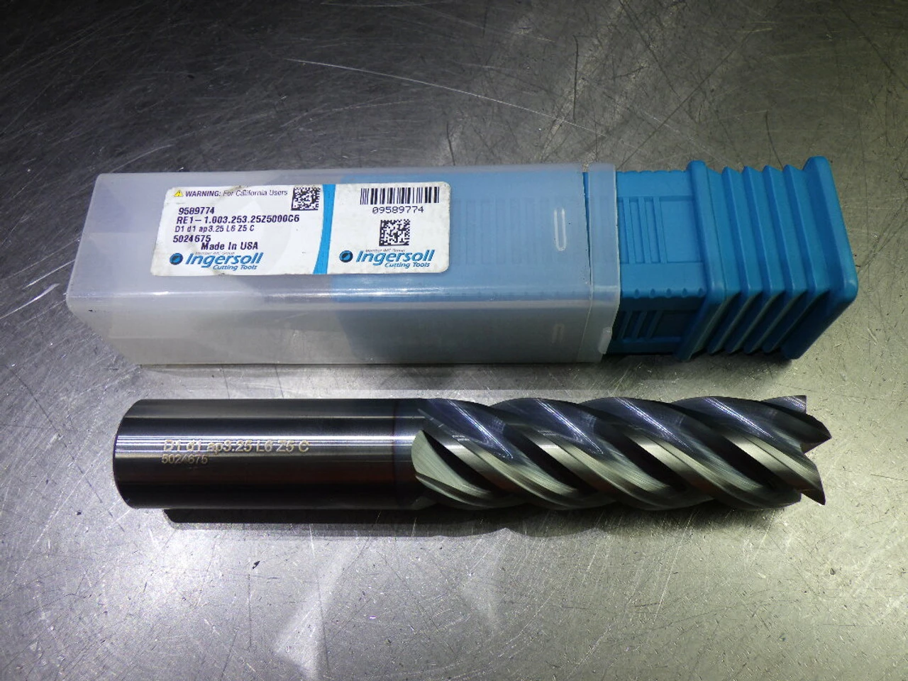 Ingersoll 1" 5 Flute Carbide SQ Endmill RE1-1.003.253.25Z5000C6 (LOC1851A)