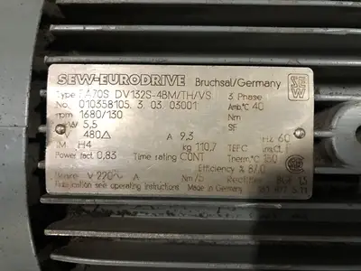 USED 2009 SEW DV132S-4BM/TH/VS
