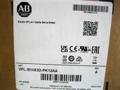 New | in-Stock Allen-Bradley VPL-B1653D-PK12AA Motor Control Parts New Hampshire US | Bitter End Trading #1452760