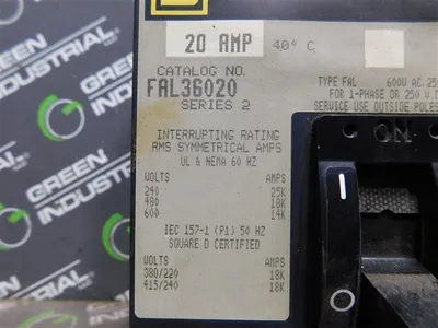 USED SQUARE D FAL36020