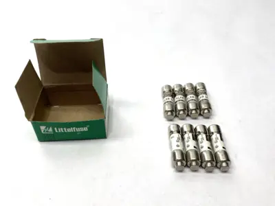 USED LITTELFUSE FAST-ACTING CURRENT-LIMITING FUSE CLASS CC 600V 3A BOX OF 8