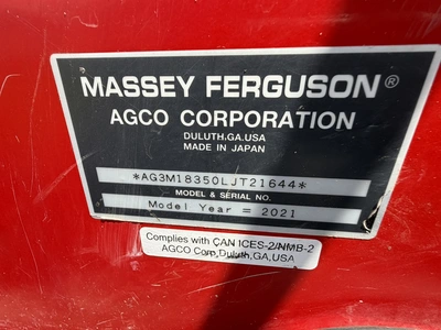 Used 2020 MASSEY FERGUSON M1835 Sub-Compact & Compact Tractors Michigan US | Miedema Asset Management Group #1293979