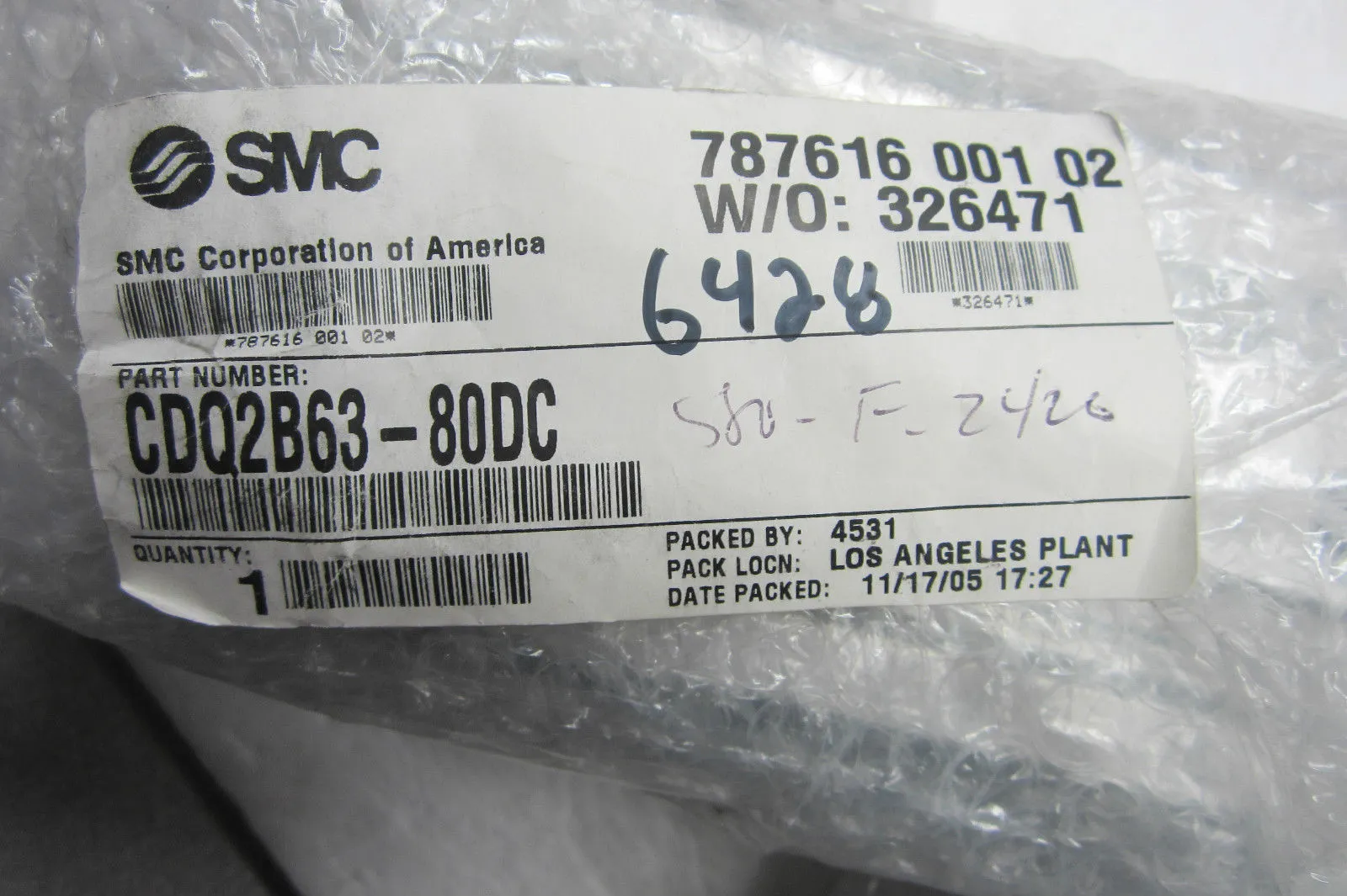 NEW SMC CDQ2B63-80DC CYLINDER CDQ2B6380DC