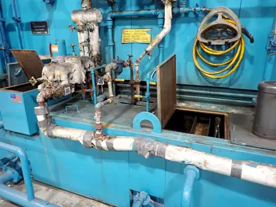 24" x 24" RANSOHOFF 3-STAGE STEEL MESH CONVEYOR PASS THROUGH PARTS WASHER: YOBRO #24301