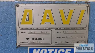 Used 1990 DAVI MCB 3028 Plate Bending Rolls including Pinch New York US | Prestige Equipment #1348717
