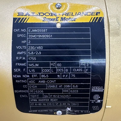 NEW Baldor EJMM3558T