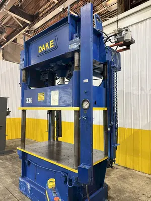 75 TON DAKE MODEL #18-558 HYDRAULIC 4-POST PRESS,  23" STROKE: YOBRO #24094