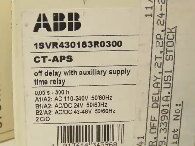 ABB 1SVR430183R0300 Timer Relay Module 110-240V
