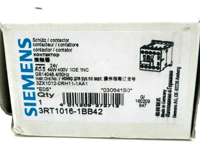NEW SIEMENS 3RT1016-1BB42 CONTACTOR 3RT10161BB42