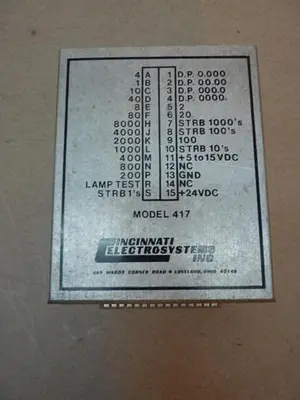 Used CINCINNATI ELECTROSYSTEMS 417 Interface Monitors Michigan US | Ideal Machinery #1275161